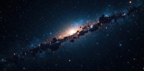 Dense cluster of black stars against stark white, intense, art