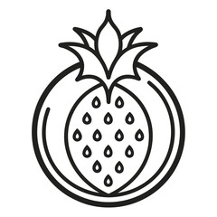Pomegranate Line Art 