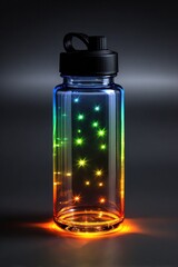 Colorful illuminated water bottle