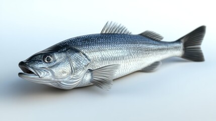 Obraz premium Detailed 3D rendering of a whole fish