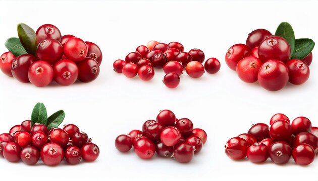 Cranberry clusters with leaves