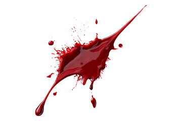 horror illustration abstract red paint splash, blood stain isolated on blank space. Blood spatter realistic vector background set. red blood  paint splashes set. Realistic set of blood splatter vector