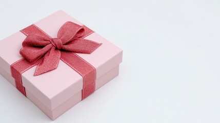 Obraz premium Gift box in important day on white background. Elegant present container for a special occasion against a pure white backdrop.