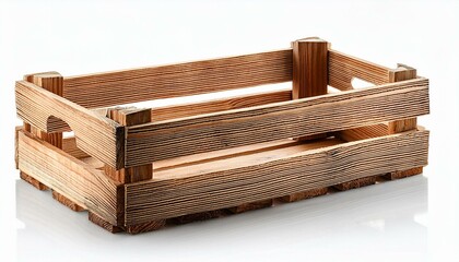 Wooden crate with visible grain