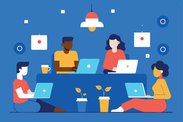Digital Marketing and Online Business Strategy – Flat Vector Design