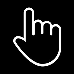 White Up Pointing Backhand Index