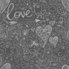 seamless pattern with birds