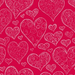 seamless pattern with hearts