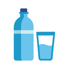 Hydration Essentials Water Bottle and Glass for Refreshing Drinks