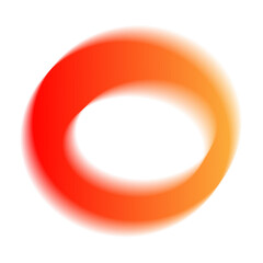 Abstract gradient shape design element, orange yellow red color blurry shape, overlay effect