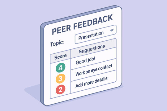 Interactive peer feedback system for effective presentation suggestions and improvement