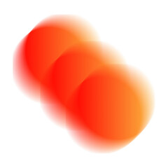 Abstract gradient shape design element, orange yellow red color blurry shape, overlay effect