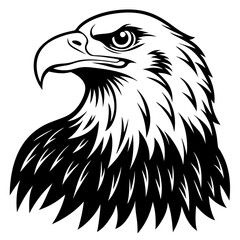 Fototapeta premium Majestic Bald Eagle Portrait – High Resolution AI Generated Wildlife Graphic for Microstock Download
