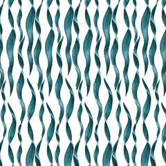 seaweed seahorse coral pearl sea flowers leaves watercolor illustration isolated on white set ocean life red blue grey