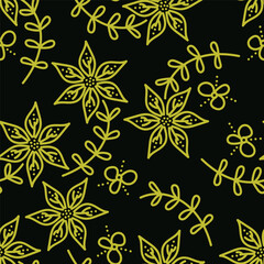 Seamless floral pattern, vintage background