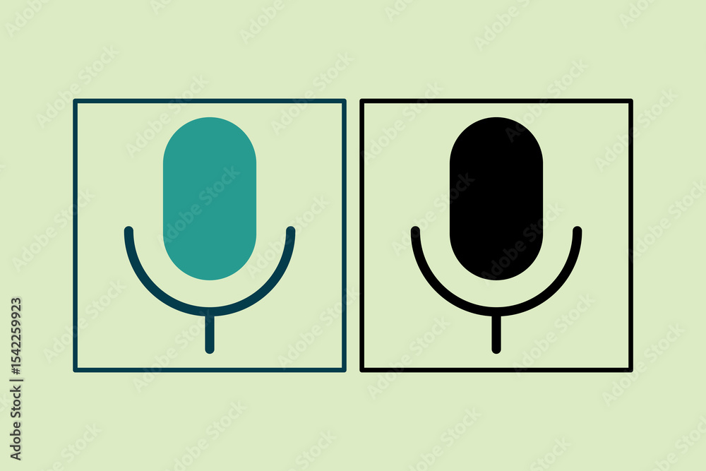Poster microphone icon. icon related to ui elements. suitable for web site, app, user interfaces,element, p