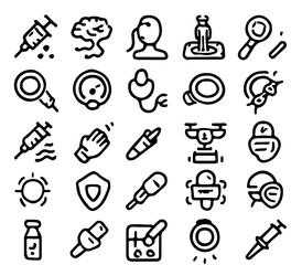 Black vector medical icons set, a web button design illustration with people and a clock symbol