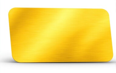 Gold metallic rectangular plate