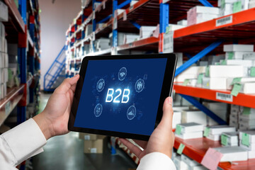 Business person navigates B2B landscape, harness technology to enhance business-to-business...