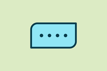 Chat icon. icon related to UI elements. suitable for web site, app, user interfaces,element, printable etc. flat line icon style. simple vector design editable