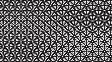 Abstract Floral Grid, Seamless Background