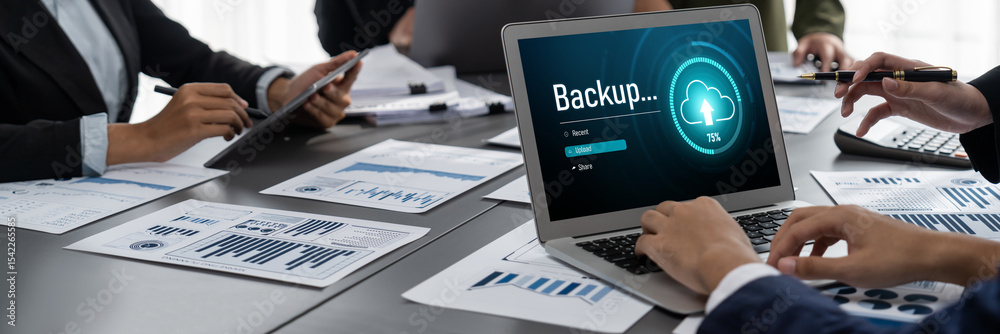 Aufkleber backup storage data internet technology business concept. database storage cloud technology file dat