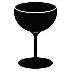 wine glass on a white background