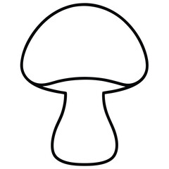 vector illustration of a cap mushroom