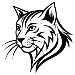 vector illustration of a black cat