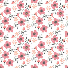 Seamless floral pattern, vintage background