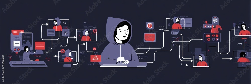 Poster Understanding the Process of Reporting Cybercrime Through a Visual Flow Chart Illustrating the Steps and Decision Points Involved