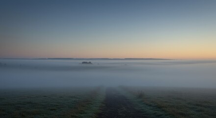 Fototapeta premium Misty morning landscape