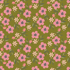 Flowers bouquet, blossom and foliage of buds and flora, botany biodiversity. Wildflowers in florist composition, greeting card or gift, springtime or summer flourishing season