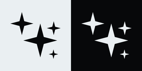 Shining or sparkles stars icon