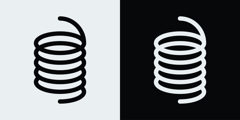Wire coil icon editable stroke