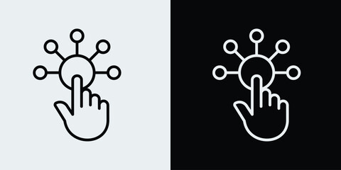 Interactivity icon. Stock illustration
