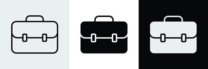 Briefcase icon set
