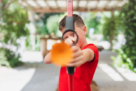 Young adventurer embracing an outdoor challenge