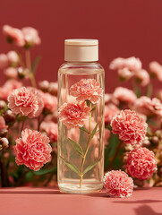 spa still life with rose petals