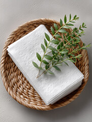 rice in a wicker basket