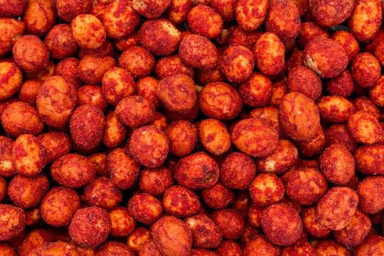 Close up of spicy peanut texture for background use