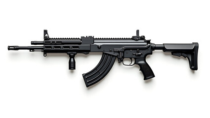 assault rifle isolated on white