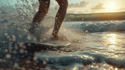 close up of a surfer on the ocean vawes