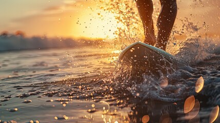 close up of a surfer on the ocean vawes