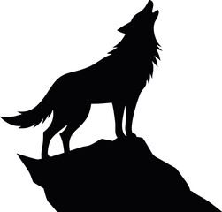wolf black silhouette