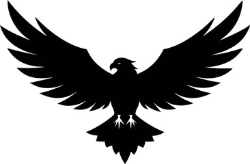 Fototapeta premium eagle with wings and silhouette vector