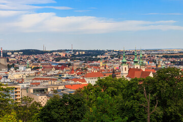 Panoramic view of Brno from Spilberk castle, Brno, South Moravia, Czech Republic