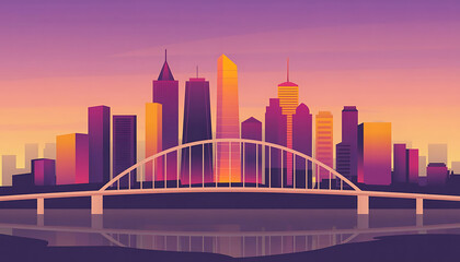 Celestial City Skyline Under a Starry Galaxy Sky