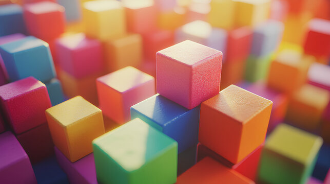 colorful cube children's toys