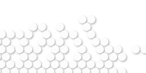 White tiles wall. round marble textures, ball tiles. Top view pavement circle block white texture with seamless patterns floor background. Air Bubble wrap texture background. Textured Background.